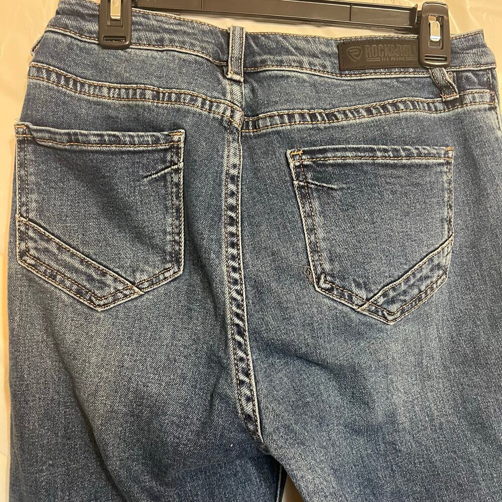Rock & Roll Cowgirl High Rise Bootcut Jeans W31 L34 Medium Wash Western Denim - Picture 3 of 10